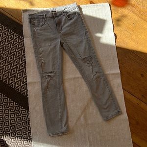 Agolde distressed Sophie high rise crop jean